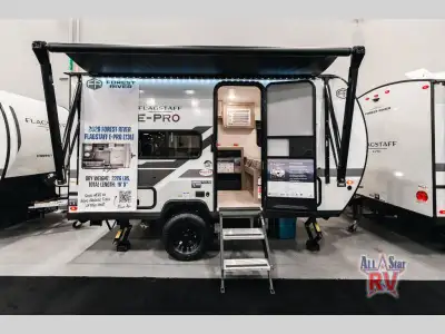 Forest River Flagstaff E- Pro LE travel trailer E13LE highlights: 54in.in. x 74in.in. Bed Bunkhouse...