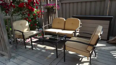 Amazing 4-piece patio furniture set, crafted to add a fashionable yet functional touch to your space...