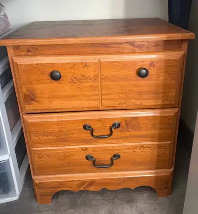 Beautiful solid wood nightstand, View more