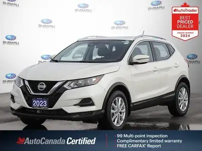 Recent Arrival! New Price! Pearl White 2023 Nissan Qashqai SV AWD CVT with Xtronic 2.0L DOHC APPLE C...