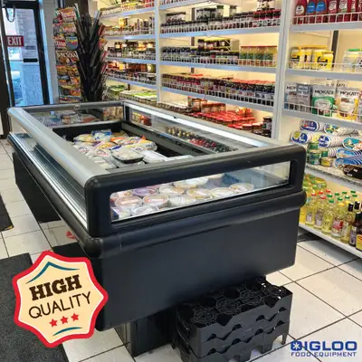 Island freezer,  grab & go, deli display case, fish case, View more