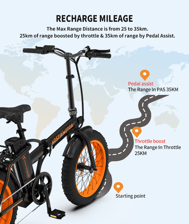 500W Fat Tire Folding Ebike Free Shipping Warranty in eBike in London - Image 3