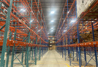 Used 24' tall x 42" deep pallet racking frames - Used 8' beams