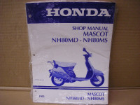 New OEM Honda service manual for NH 80 MD Mascot scooter