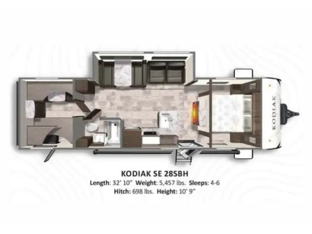 2022 Dutchmen Kodiak SE 28SBH 33FT LIGHT WT, BUNK ROOM/GREAT LAY in Cars & Trucks in Winnipeg - Image 5
