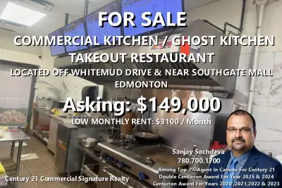For Sale - Commercial Kitchen / Takeout Restaurant, View more