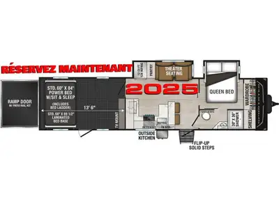 2025 KZ-RV Sportster X 33X NOUVEAU MODELE DE CARGO AVEC UN GARAGE DE 13.6 PIEDS FERME ET AVEC 2 EXTE...