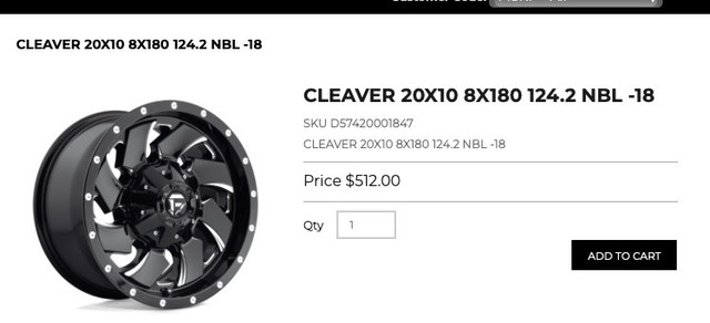 20x10 Fuel Cleaver Rims 8x180 in Tires & Rims in Saskatoon - Image 2