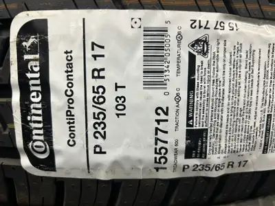These NEW Continental ContiProContact are TOP-LINE All Season tires. 4 NEW tires $60 Mail in Rebate...