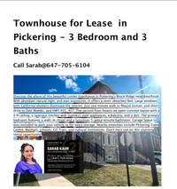 Townhouse for rent in pickering