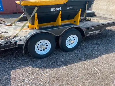 7x16 rainbow trailer hardly used. Just sits there for back up. I drive Skidsteer to the snow sites.I...