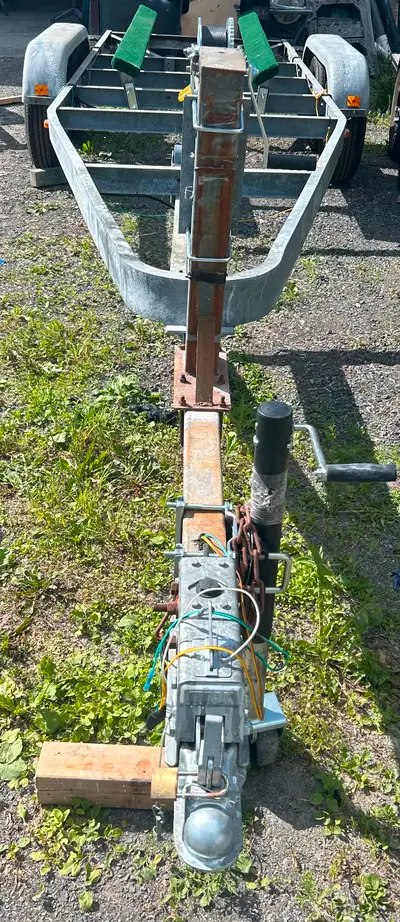 galvanized older trailer in very good condition new brakes , brake lines, bunks , lights and wiring...