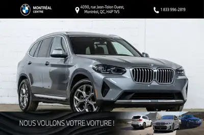 *English below* *Français:* Ce BMW X3 xDrive30i provenant d'un seul propriétaire ayant effectué l'en...