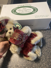 Bearington Collectible Bear 1072 Virginia Winter Bear With Gift