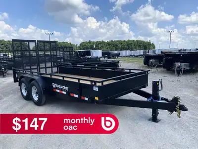 Canada Trailers Tandem Axle Utility Trailers 15,120lbs GVWR is $7,030.00 or $140.58/month! Ord: 8434...