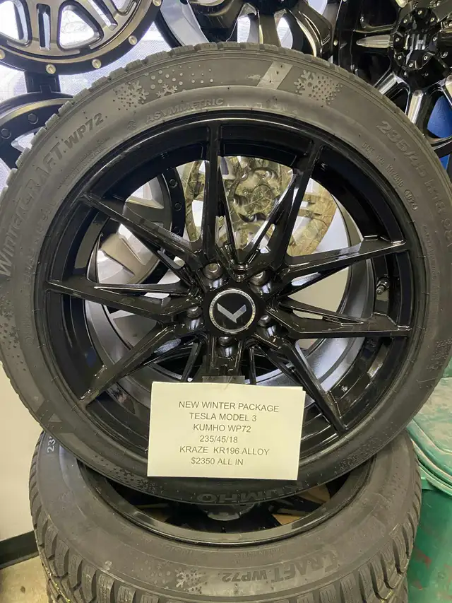 Tesla Model 3 Winter Package in Tires & Rims in Mississauga / Peel Region - Image 4