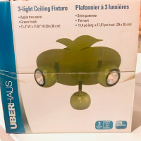 3-LIGHT CEILING FIXTURE, NEW IN BOX