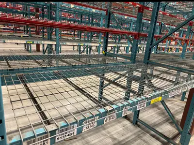 1000's of used wire mesh decks for pallet racking available, View more