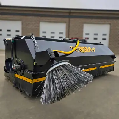Heavy duty cleaning equipment for road building, asphalt prep, snow removal, gravel yards, parking l...