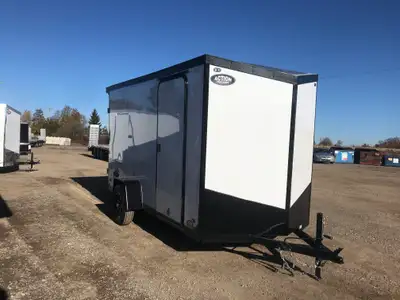 IRON SERIES 6' X 12' SINGLE AXLE CARGO TRAILER WITH REAR DOUBLE BARN DOORS, 6in. EXTRA HEIGHT AND BL...
