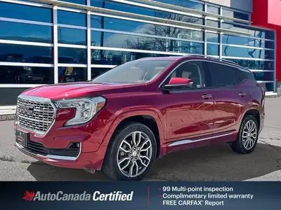 Clean CarFax Report, Beautiful Volcanic Red 2024 GMC Terrain Denali AWD, 9-Speed Automatic, 1.5L 4-C...