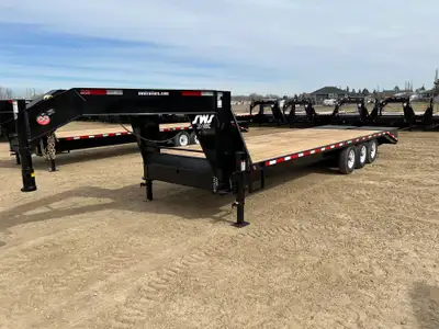 NEW 2027 8.5 x 26' Gooseneck Trailer Tri Axle 3 x 7000 lb Axles w/ Electric Brakes on all Axles 21,0...