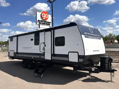 The 2027 Springdale 2880BRSWE is a spacious family-focused travel trailer built to comfortably sleep...