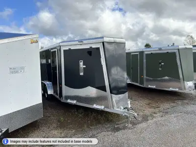 Neo All-Aluminum Enclosed Snowmobile Trailers - In Stock Now These trailers come standard with cable...