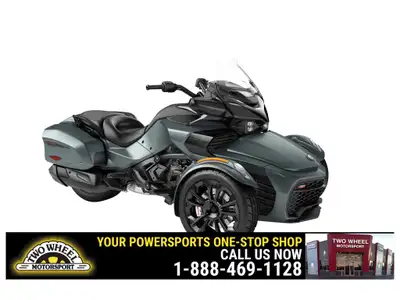 The Can-Am Spyder F3, with its 2 front wheel design and complete Stability Control System, provides...