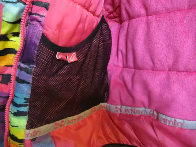 Girl's Multi Colored Hooded Winter Jacket Size 14Y in Kids & Youth in Winnipeg - Image 5