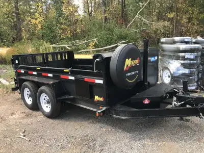 Lightly Used, former rental fleet unit - 2024 Miska 7 Ton Dump Trailer with Contractor Package and 8...