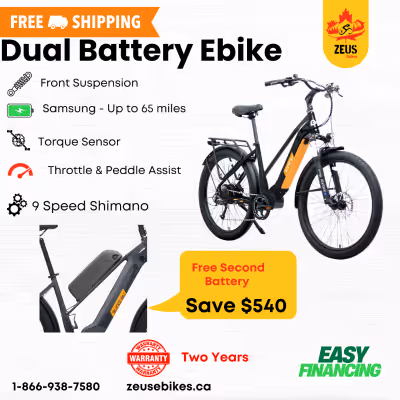 Visit us at www.zeusebikes.ca Financing Available Free Shipping Canada Wide on our website Showroom...