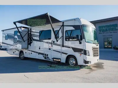 Forest River FR3 Class A gas motorhome 32DS highlights: Two Sleeper Sofas Full Bathroom Bunk LED TV...