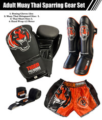 4 pair Muay Thai Sparring Gear Deal for Adults