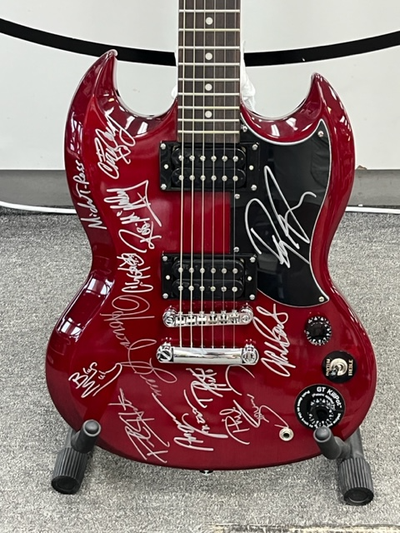 *Raiding The Rock Vault* Signed Epiphone SG electric Guitar, View more
