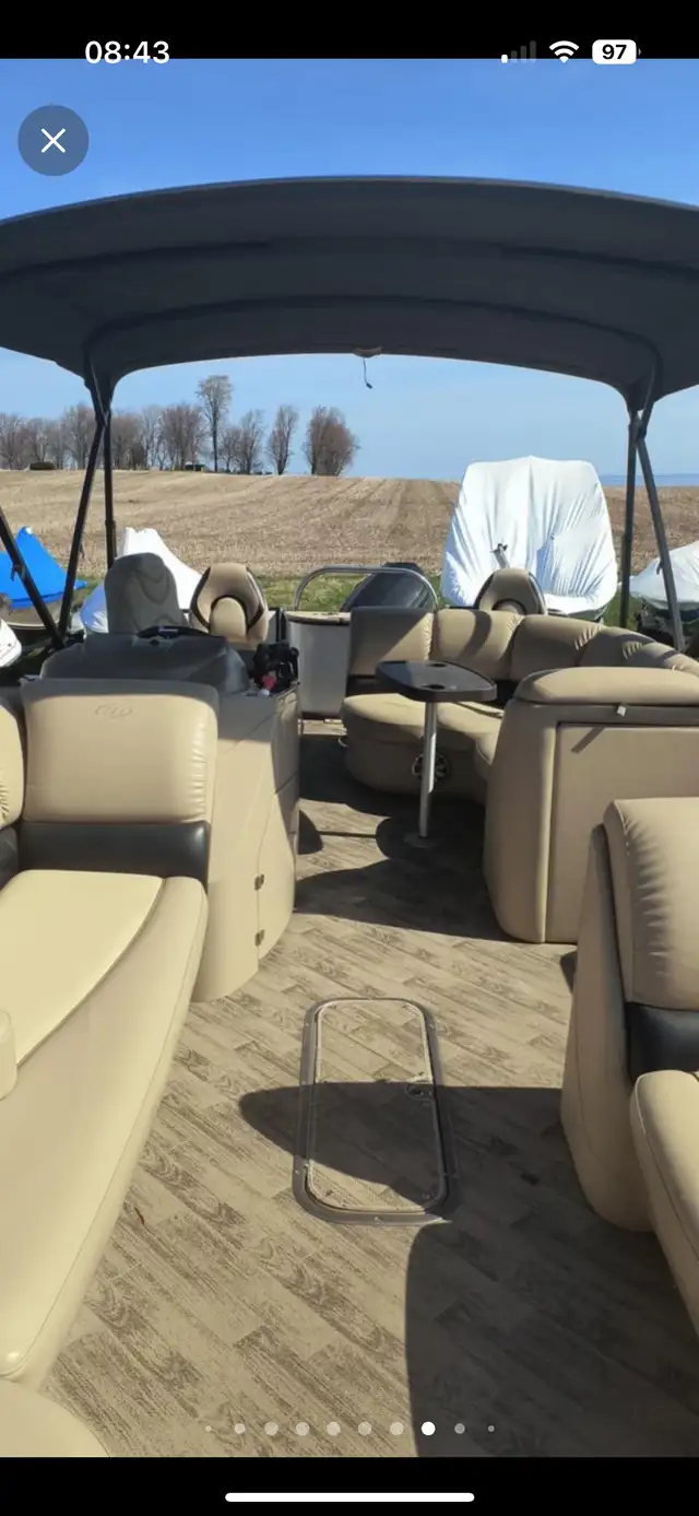 2018 Manitou 24 ENCORE PONTON 3 QUILLES DE LUXE, AVEC DEUX MOTEU in Powerboats & Motorboats in Lac-Saint-Jean - Image 12