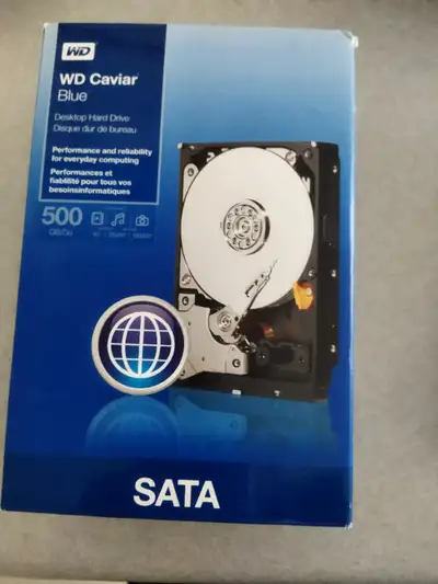 WD desktop pc hard drives. One 500 GB, one 1 TB. Bring you desktop back to life. New. Never installe...