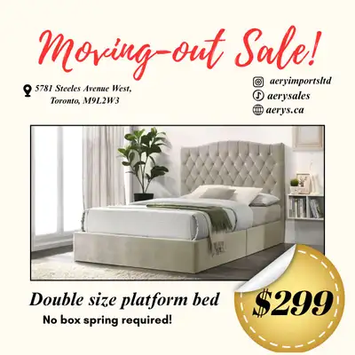 We’re moving out and it’s time to clear some space Select pieces are available now, and they won’t l...