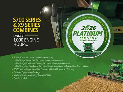 Welcome to Horizon Ag & Turf Location: Horizon Ag & Turf Falher 2024 JOHN DEERE X9 1000 COMBINE W/ B...