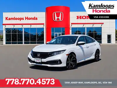 Pre-Owned 2019 Honda Civic Sedan Sport - Heated Front Seats | Sunroof | Heated Steering Wheel | Clot...