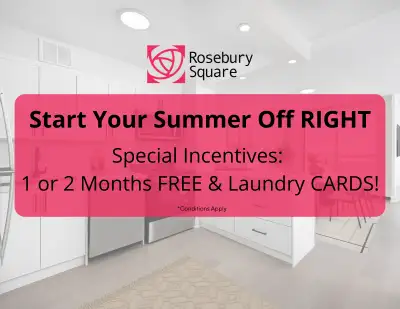 Rosebury Square - 1 bed room plus den Apartment for Rent