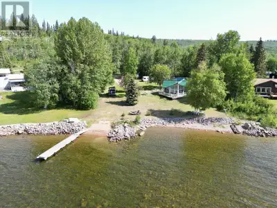This is the one! Situated on prestigious Francois Lake this beautiful prow front home has vaulted ce...