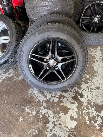 4 New 17 Mercedes Replica Wheels w/ 225/65R17 Michelin X-Ice Snow Tires 5x112 Set of four (4) brand...