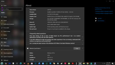 LAPTOP - 15.5" screen, i7, Acer v591, model: N15Q12, View more