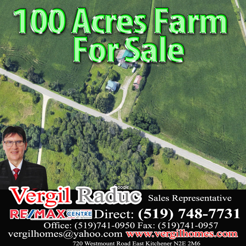 Farm for Sale in Houses for Sale in Kitchener / Waterloo