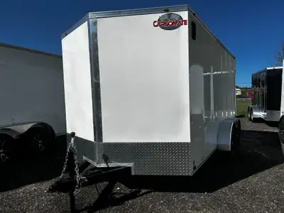 *** INCLUDES FREIGHT & PDI Just Add Taxes 7 X 14 V-Nose Tandem Axle Enclosed Cargo Trailer - With Re...