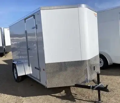 2025 Praire Road Cargo Trailer by Rainbow Trailers 6' x 12' V-nose 24" stoneguard 1 - 3500 lb. idler...