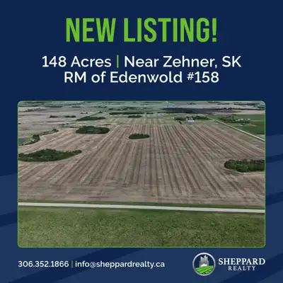 NEW LISTING AVAILABLE! Titled Acres: 148* SAMA Cultivated Acres: 133* SCIC Soil Class: G 2025 SAMA A...