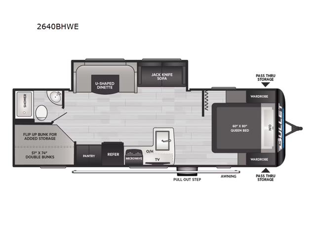 2025 Keystone RV Bullet Classic 2640BHWE in Travel Trailers & Campers in Edmonton - Image 3