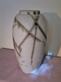 Stunning Art Pottery Extra Tall Vase, Signed,  From Canada